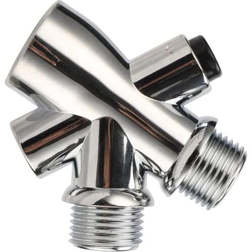 Garden 3-way 1/2" Thread Water Splitter Connector Irrigation Water Tap Diverter Bathroom Shower Head Water Separator Adapter