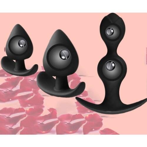 Silicone butt plug anal but plug matal balls inside anus dilatoranal sex toys for women couple sexual toy intimate goods massage