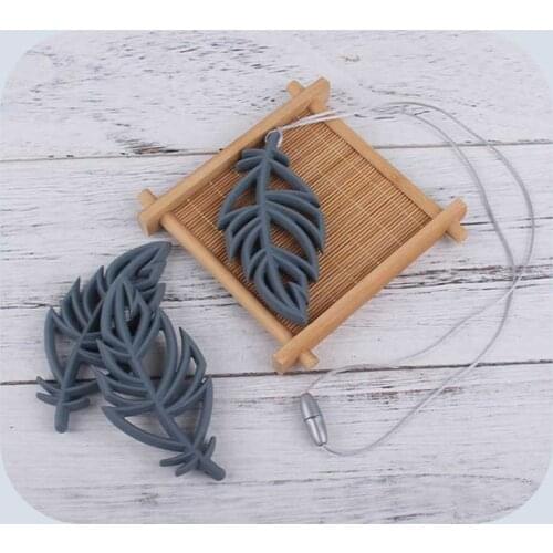 Baby Tree Leaf Silicone Bead Teether Newborn Molar Soother Infant Teething Chewing Toy Shower Gifts