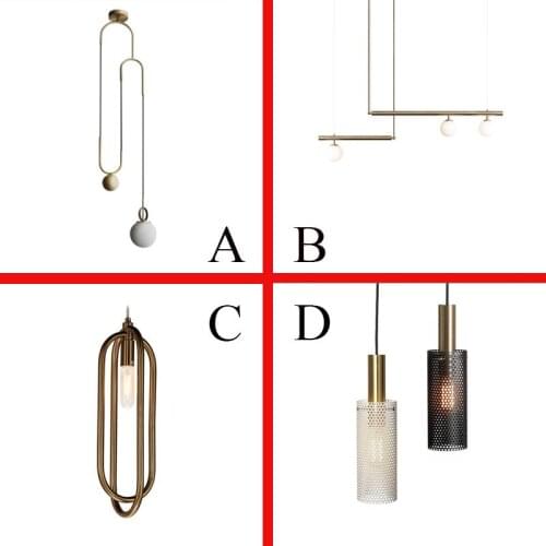 Modern iron black pendant lamp lighting brass industrial design art lamparas de techo lampes suspendues ventilador de techo
