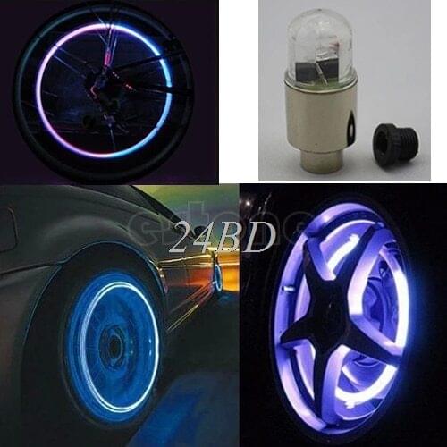 Motor Bike Car Bicycle Tyre Tire Valve LED Bulbs Wheel Light 1 Pair S22