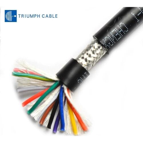TRIUMPHCABLE 1/2M UL2464 20AWG 2/3/4/6/7/8/10 core PVC Multi-core Shielded Cable Robot Drag Chain Cable Control Signal Wire