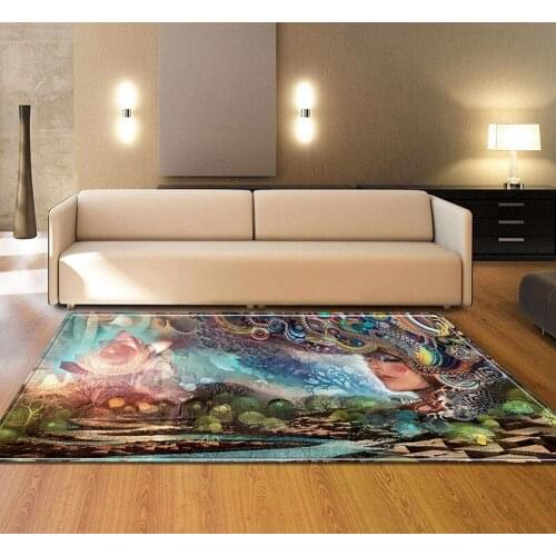 Van Gogh Oil Pattern Carpet For Living Room Child Bedroom Floor Mat Anti-slip Kitchen Carpet Coffee Table Mat Doormat
