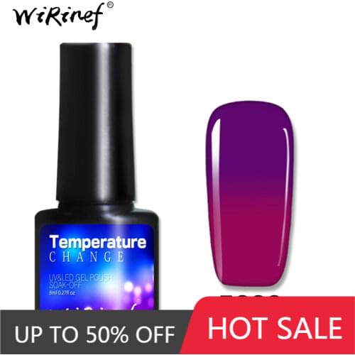 WiRinef 8ml Change Color Temperature Nail Gel Polish Chameleon Varnish UV Nail Gel Lacquer