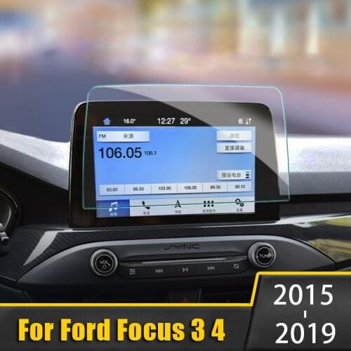Auto Tempered Glass Car Navigation Screen Protector LCD Touch Display Film For Ford Focus 3 4 MK3 MK4 2015 2016 2017 2018 2019
