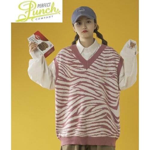 Women Woman Sweater Vest Vests Pullover Female Fall 2021 Clothes Womens Sweaters Korean Tops Winter Pull Sans Manche LXR1157