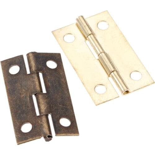 10pcs 30*18mm Drawer Door Butt Hinges 4 Holes Jewelry Boxes Decorative Hinges for Furniture Hardware
