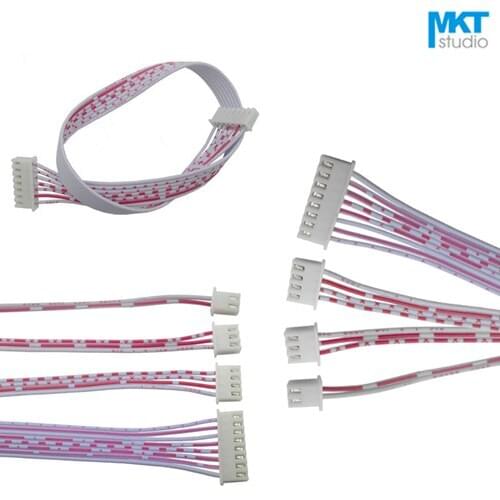 10Pcs 40cm Double XH2.54 Header AWG26 Red White Wire Cable Sample 2P 3P 4P 5P 6P 7P 8P 9P 10P 11P 12P