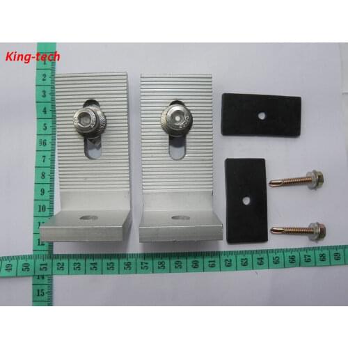 100 sets high quality L-type Solar End Clamp 100% Aluminum solar clamp for framed module