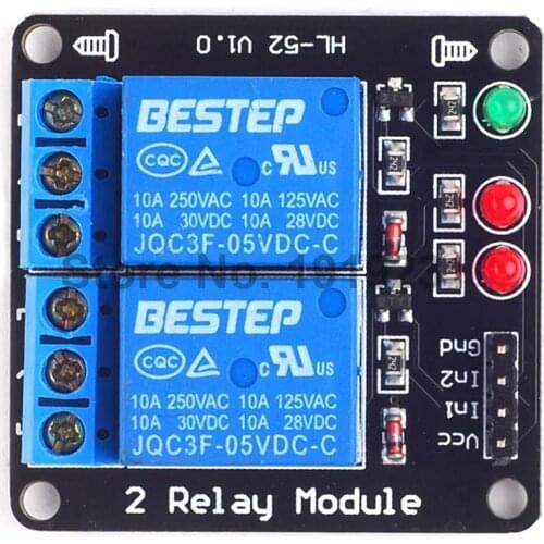 2PCS 5V 2 Channel Relay Module Low Level Trigger Relay Output 2 way Relay Module for Arduino