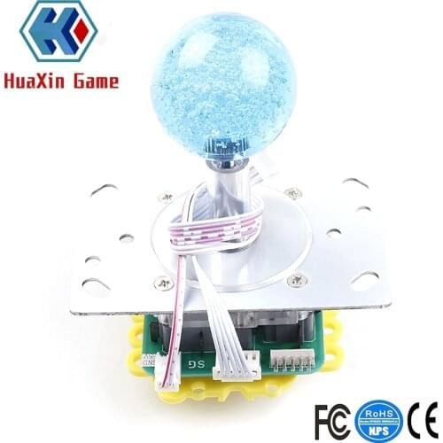 2PCS 5V LED Illuminated Arcade Joystick 4/8 way Switchable for USB Joystick Controller, Arcade Machine Replacement, Raspberry Pi