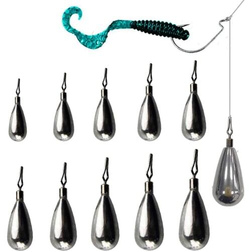 2pcs/lot Tungsten Fishing Weights Sinkers 3.5g 5.3g 7g 8.8g 10.5g 14g Tear Drop Shot Weight Fishing Accessories
