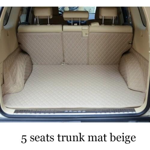 2017 Leather Car Trunk Mat Cargo Liner for Toyota Land Cruiser Prado 2010-2019 2018 2019 Carpet 120 interior accessories