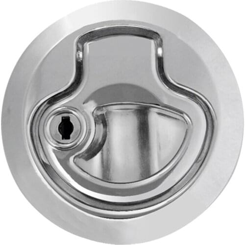 4 Pack RV Boat Zinc Alloy 2 inch/50mm Flush Door Pull Hatch Slam Latch, Marine Deck Cabin Hardware, Silver