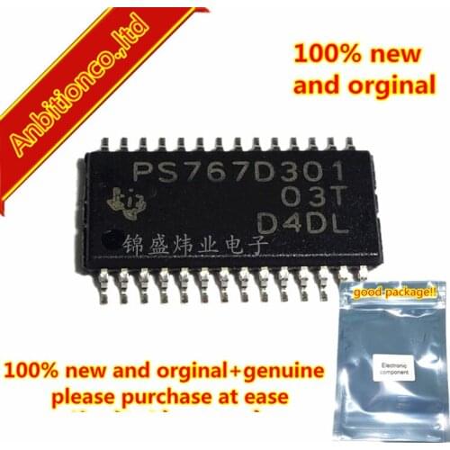 5pcs 100% new and orginal TPS767D301PWPR TPS767D301PWP PS767D301 HTSSOP28 DUAL-OUTPUT LOW-DROPOUT VOLTAGE REGULATORS in stock