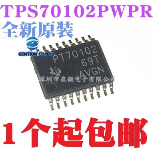 5PCS TPS70102 TPS70102PWPR silk-screen PT70102 HTSSOP20 in stock 100% new and original