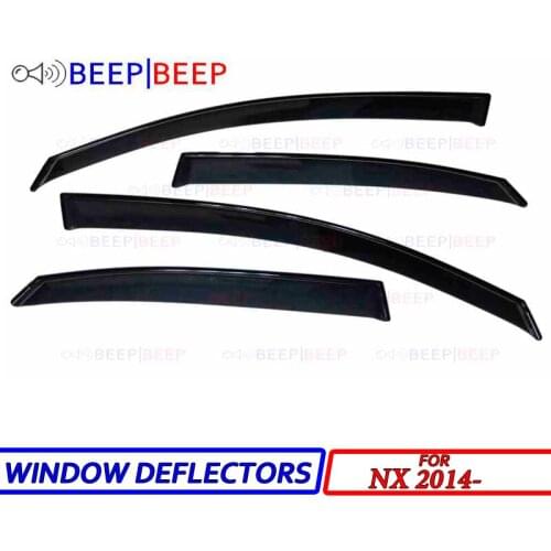 For Lexus NX 2014- car window deflectors wind deflector sun guard rain wind vent visor cover trim car styling accessories