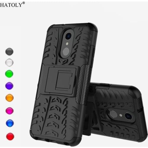 Case For LG Q7 Q7A Silicone & Plastic Armor Cover For LG Q7 Plus Back Case For LG Q7 Funda Capa Shell HATOLY