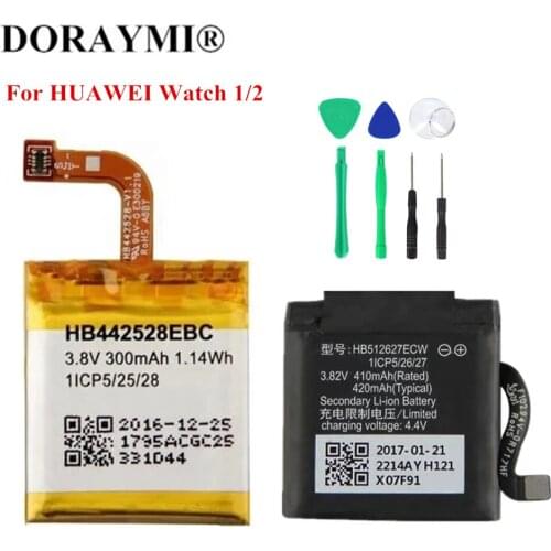 For HUAWEI Watch 1 2 Watch1 LEO-B09 Watch2 Pro 4G EO-DLXXU Porsche Design Battery Original HB512627ECW HB442528EBC Bateria