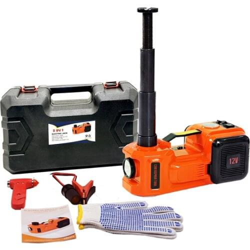 5T 45cm Car Jack Electric Hydraulic Jack Protable Tire Lifting Car Repair Mechanical Tools Inflator Flashlight Safe Hammer