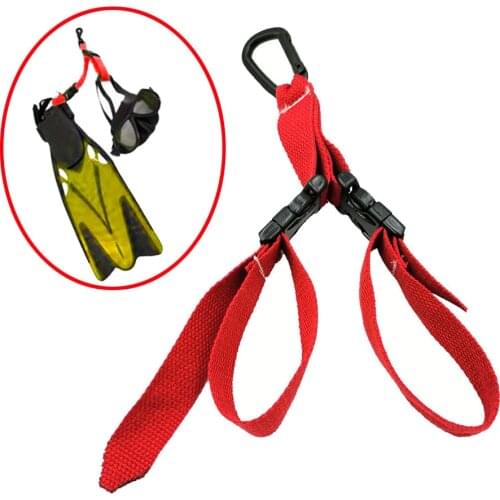 Scuba Diving Fin Mask Keeper Webbing Strap Carrier Diver Fin Holder with Quick Buckle