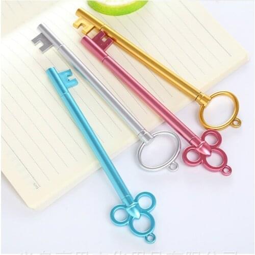 40 Pcs Creative Candy Color Key Pen Gel Neutral Pen Black 0.38mm Student Neutral Pens for Writing Wholesale Factory