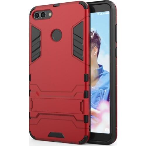 Hybrid Armor Cases For Huawei Y9 2018 Case with stand ShockProof Full Protector Hard Phone Cover For Huawei Y9 Y9 2018