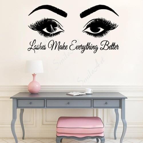Hot Eyelash Home Decor Vinyl Wall Stickers Kids Room Nature Decor Wall Decoration Murals