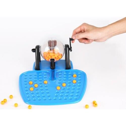 Classic Bingo Lotto Game Set Rotary Cage Family Fun Board Game Toy Gifts