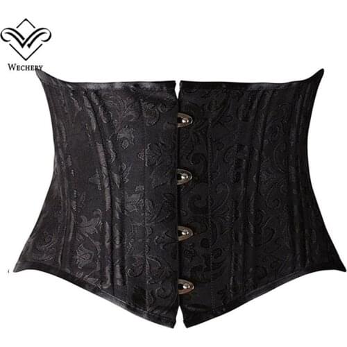 Short Vintage Waist Trainer 24-Steel-Bone Slimmning Belly Belt Jacquard Girdle 23cm Rigid Tummy Sheaths Women Straps And Binders