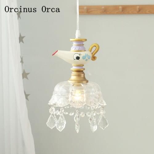 Cartoon creative god lamp chandelier Boy Girl Bedroom childrens room lamp Nordic color crystal decorative Chandelier