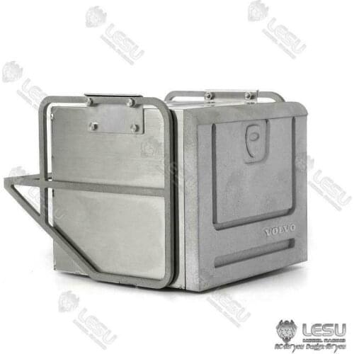 LESU Scale Metal Toolbox for 1/14 RC TAMIYA VOLVO Tractor Truck Model DIY Car Upgraded Parts