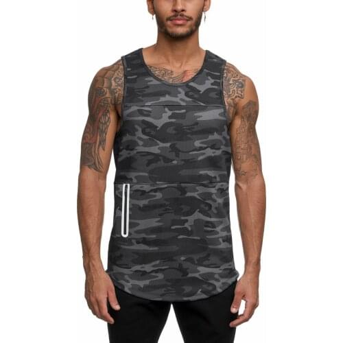 2021 Summer European And American New Sports Vest Mens Quick-Drying Fitness Sleeveless Bottoming Shirt