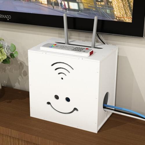 Router storage box wifi wire plug-in cable box plug-in power cord hidden box set-top box storage shelf YH109114