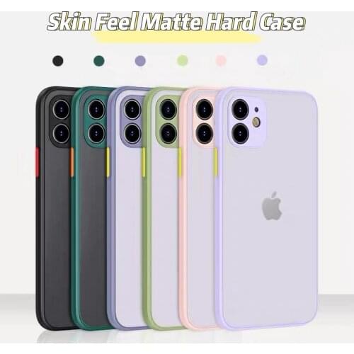 Skin Feel Matte Hard Phone Case for iphone 11 12 pro max XS Max XR X XS 6 6s 7 8 plus Silicone Shockproof Transparent Cover