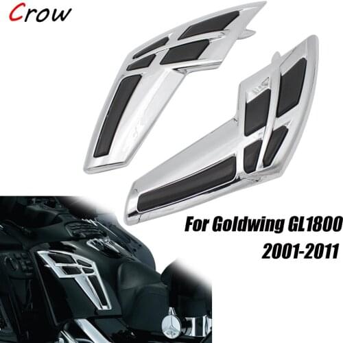 Motorcycle ABS Goldwing Chrome Fairing Tank Trim For Honda GL1800 2001-2011Motorcycle Accessories