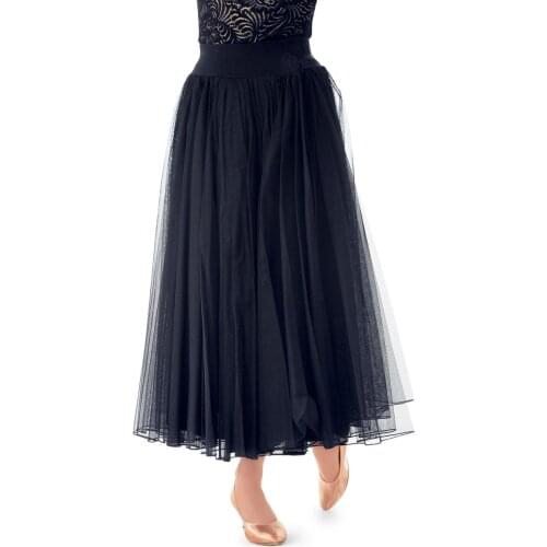 New style Ballroom dance costumes sexy spandex gauze ballroom dance skirt for women ballroom dance skirts S-3XL