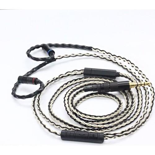 8 share upgrade cable with mic mmcx/0.78mm/A2DC/IME0/IE80 2.5MM/3.5MM/4.4MM plug