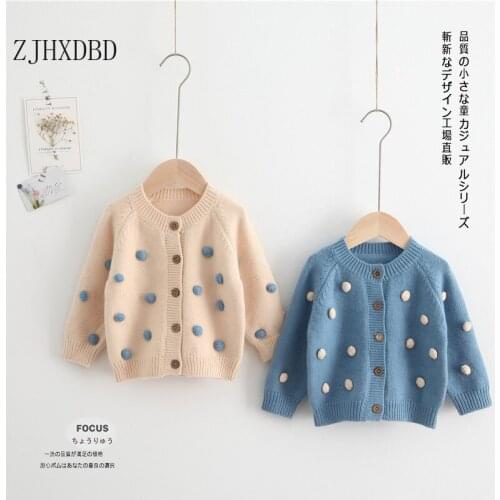 2-8Y Toddler Girls Sweater Jackets Autumn Kids Cardigan Girl Coats Baby Jacket Boys Trench Infant Windbreaker Children Outerwear