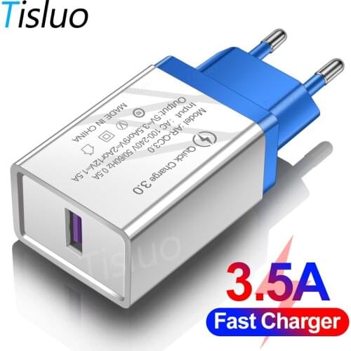 Qucik Charger 3.0 USB Charger Fast Charger QC 3.0 For iPhone X 8 Huawei P20 Samsung A50 Xiaomi Mi9 Wall Charger EU Plug Adapte