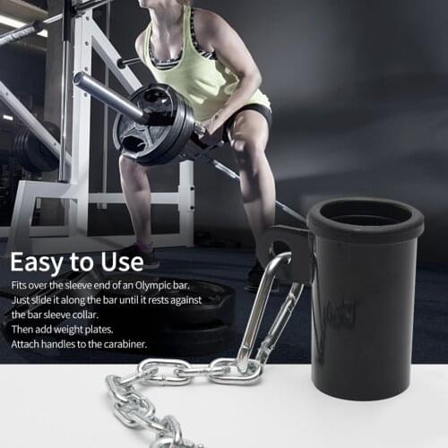 T-bar Row Platform Eyelet Attachment with Chain for Bent Over Row Exercise