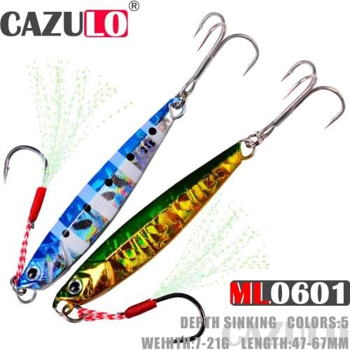 Sinking Metal Jig Fishing Lure Iscas Artificiais Bass Weights 7-21g Baits Pesca Accesorios Mar For Seabass Fish Articulos Leurre