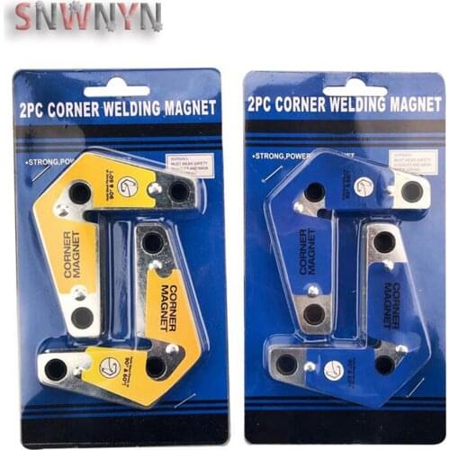 2PCS/SET Corner Welding Magnet Holder Industrial Internal And External Right Angle Fixator 60 90 Angles Magnetic Clamp