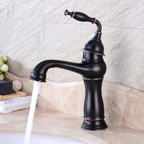 Vidric oil rubbed black basin faucet Brass Vessel Sink faucet hot and cold mixer tap ORB cock bathroom faucet