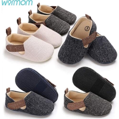 Warmom Spring Autumn Baby Boy Shoes Infant Soft First Walkers Toddler Shoes Nonslip Indoor Outdoor Shoes For Baby 0-1 Years Old