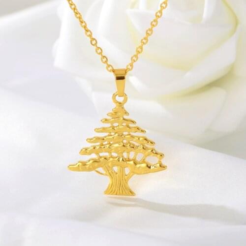 Gold Silver Color Tree Necklace for Women Girls Stainless Steel Long Chain Choker Plant Necklace Female collares de moda 2020