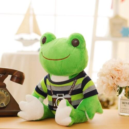 1pc 26/53cm Lovely Frog Plush Toys Soft Cartoon Frog with Clothes Stuffed Animal Doll Kids Toy for Children Birthday Presents