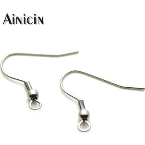 100pcs Good Quality White K Color Earrings Hook For Fashion Jewelry Making Materials