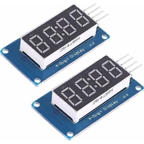 0.36" 4-digit Tube Led Segment Display Module Red Common Anode Tm1637 Drive Chip Tube Clock Display For Arduino Uno R3