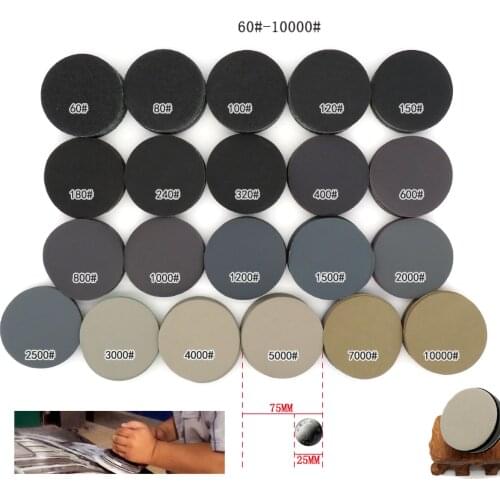 5/10/20/50/100pcs 75mm Wet and Dry Sanding Discs Grit 60-10000 3" Hook & Loop Polishing Sandpaper